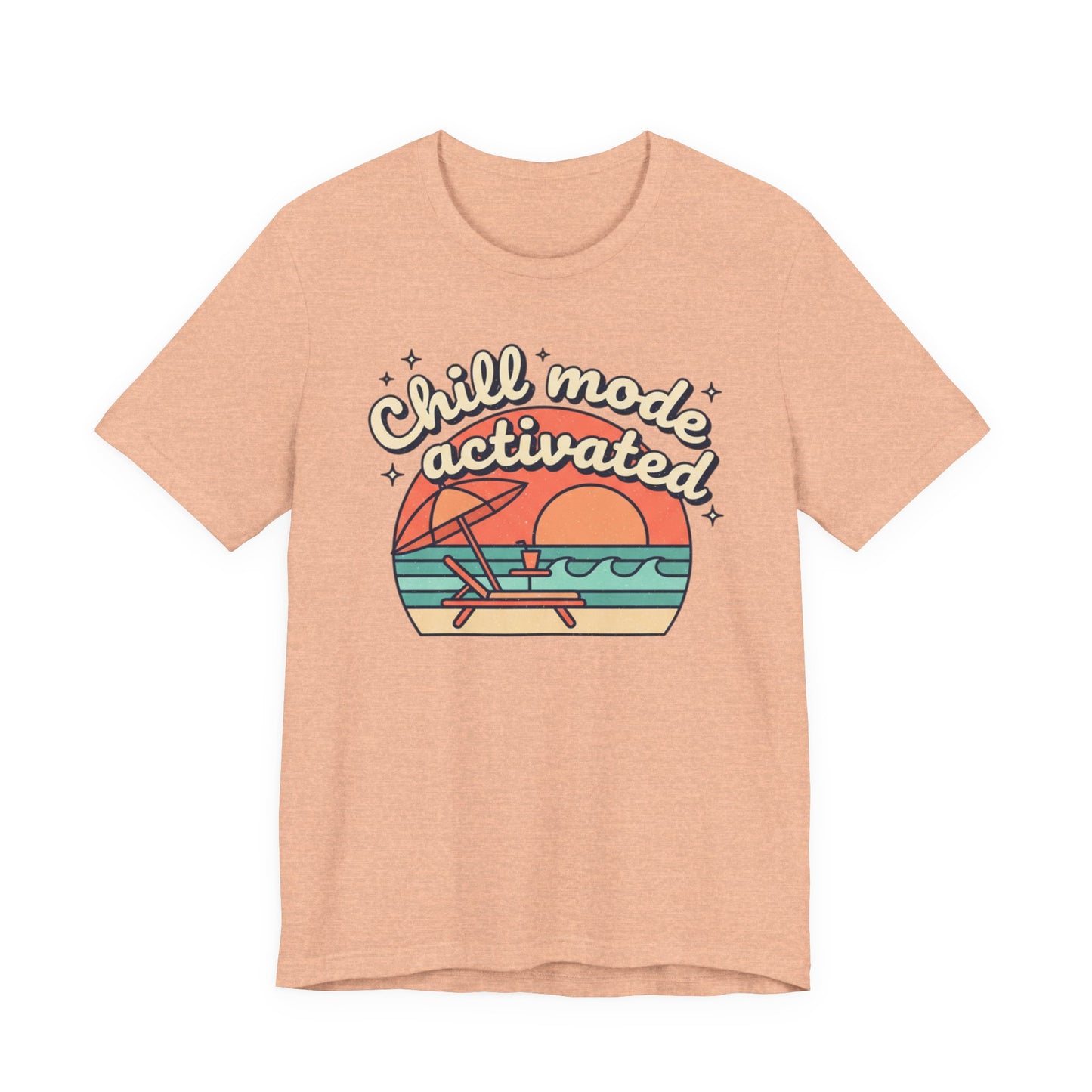 Chill Mode Activated tee | Beach sunset lounge