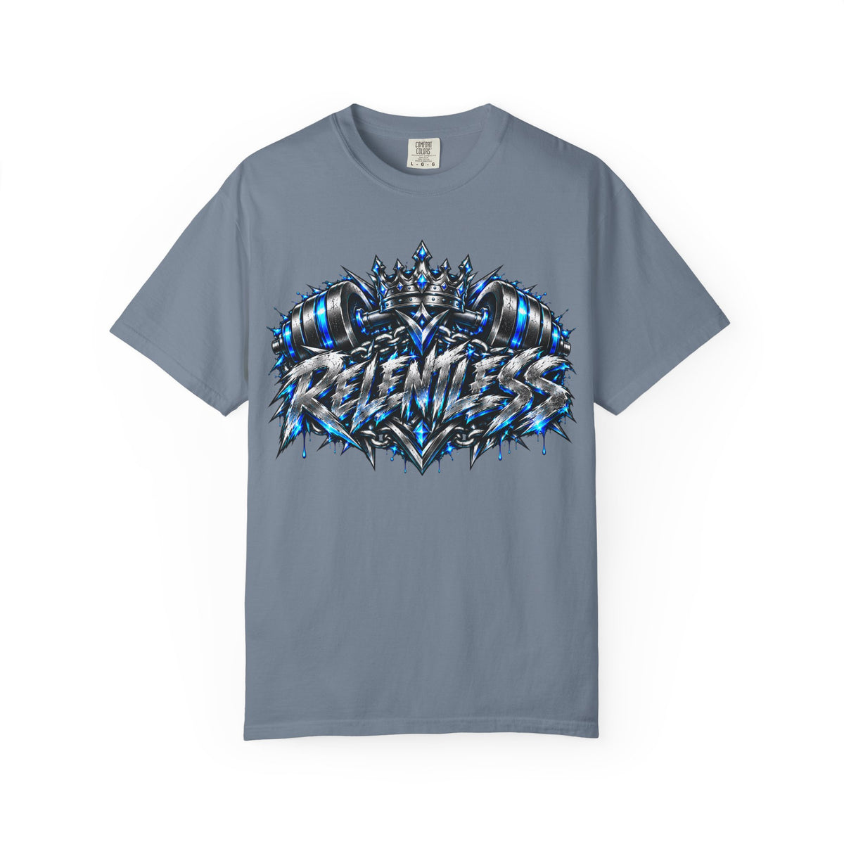 T-Shirt — Metallic Crown Graffiti Heart Graphic Tee