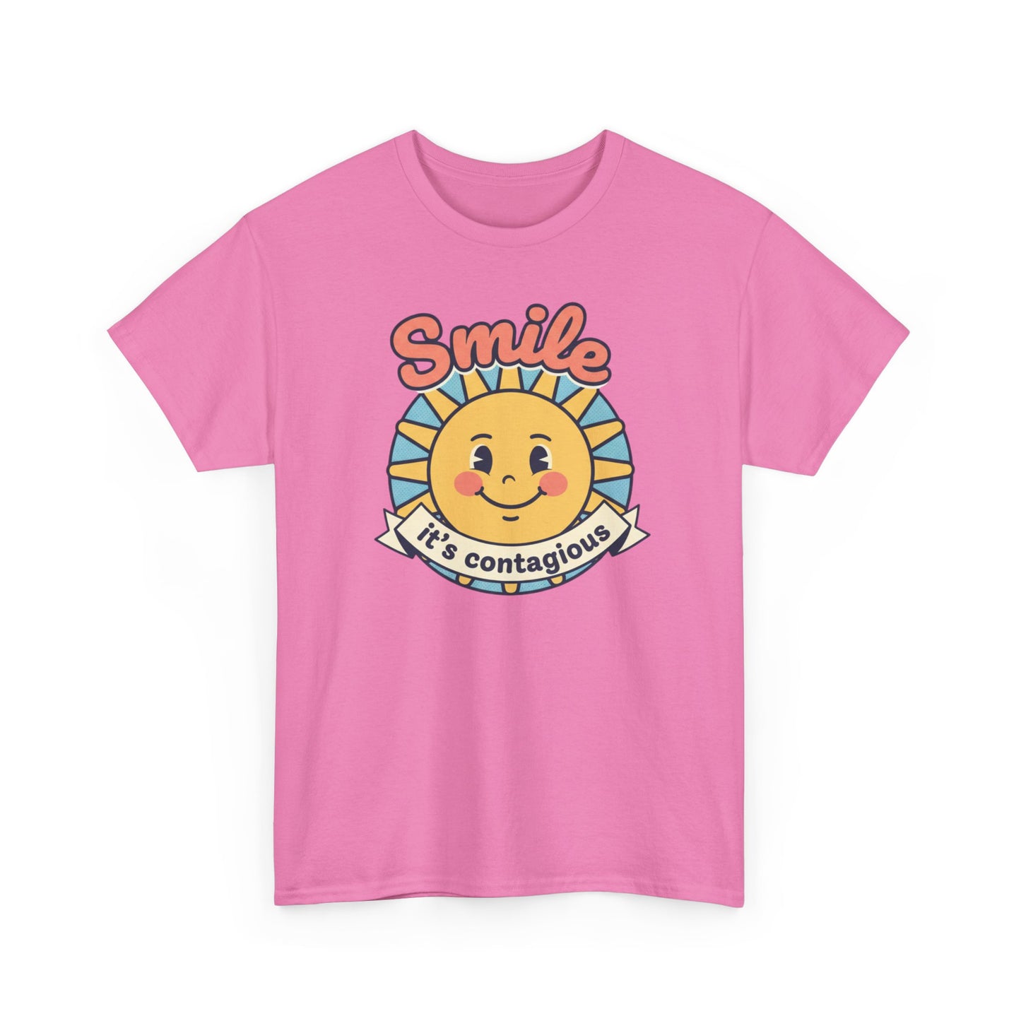 Smiling Sun "Smile It's Contagious" Tee | Cute Retro Sunshine Tee