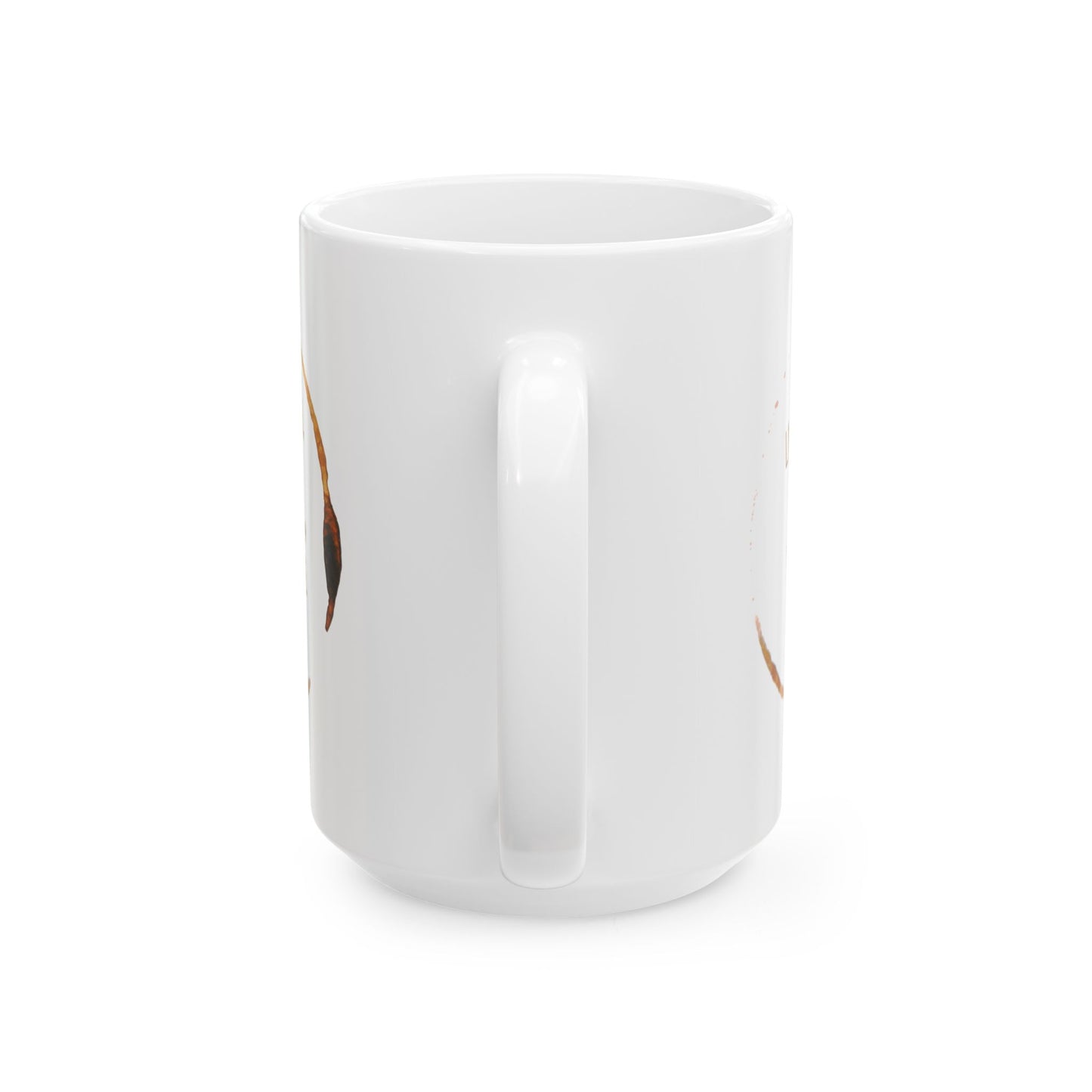 Coffee Stain Ceramic Mug – “Live Life Like Every Day is Coffee” Inspirational 11oz/15oz