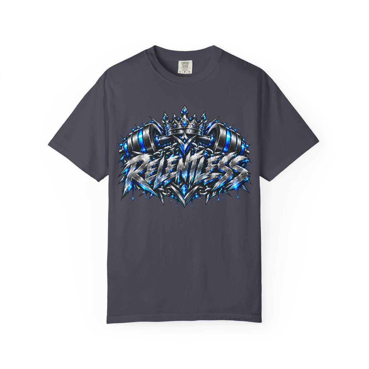 T-Shirt — Metallic Crown Graffiti Heart Graphic Tee
