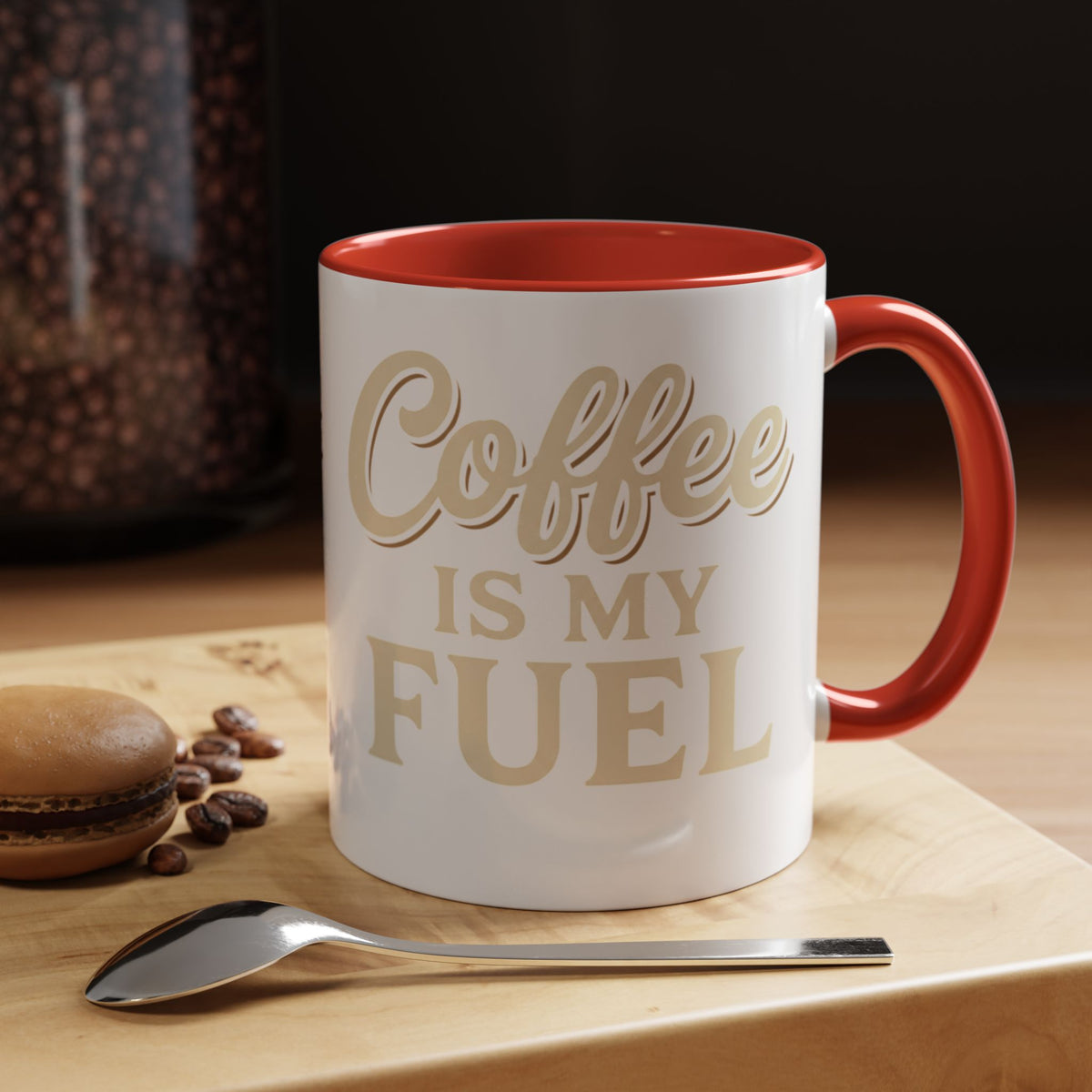 Coffee Is My Fuel Accent Coffee Mug — 11/15oz Ceramic Gift for Coffee Lovers