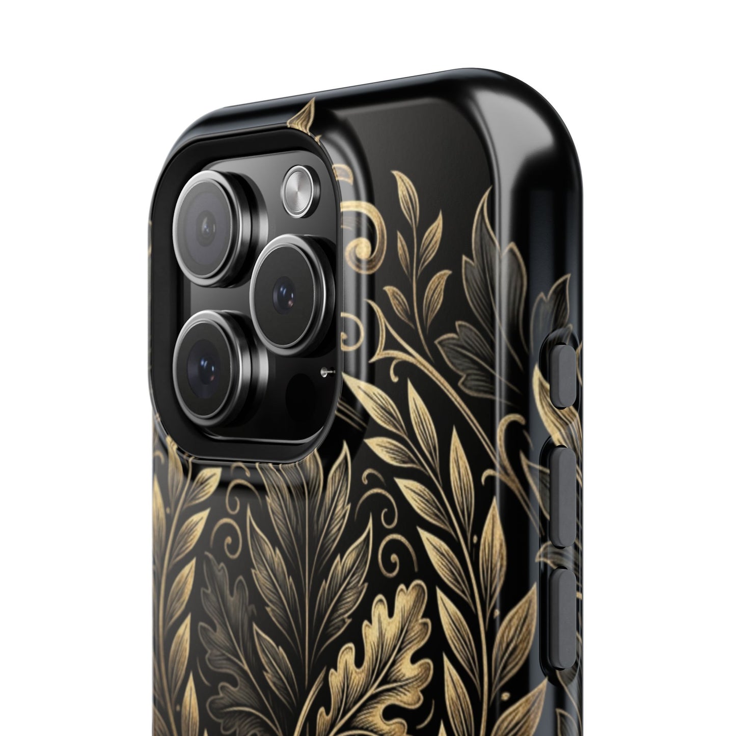 Baroque Gold Leaf Phone Case — Impact-Resistant Protective Cover