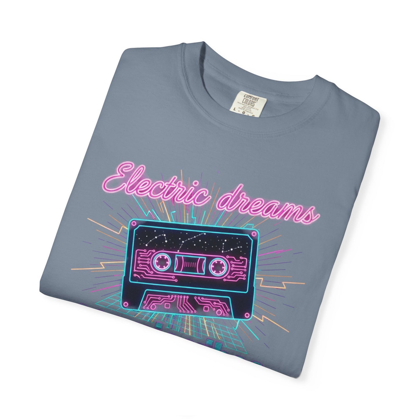 Electric Dreams cassette tape cosmic vibes T-shirt | retro 80s neon