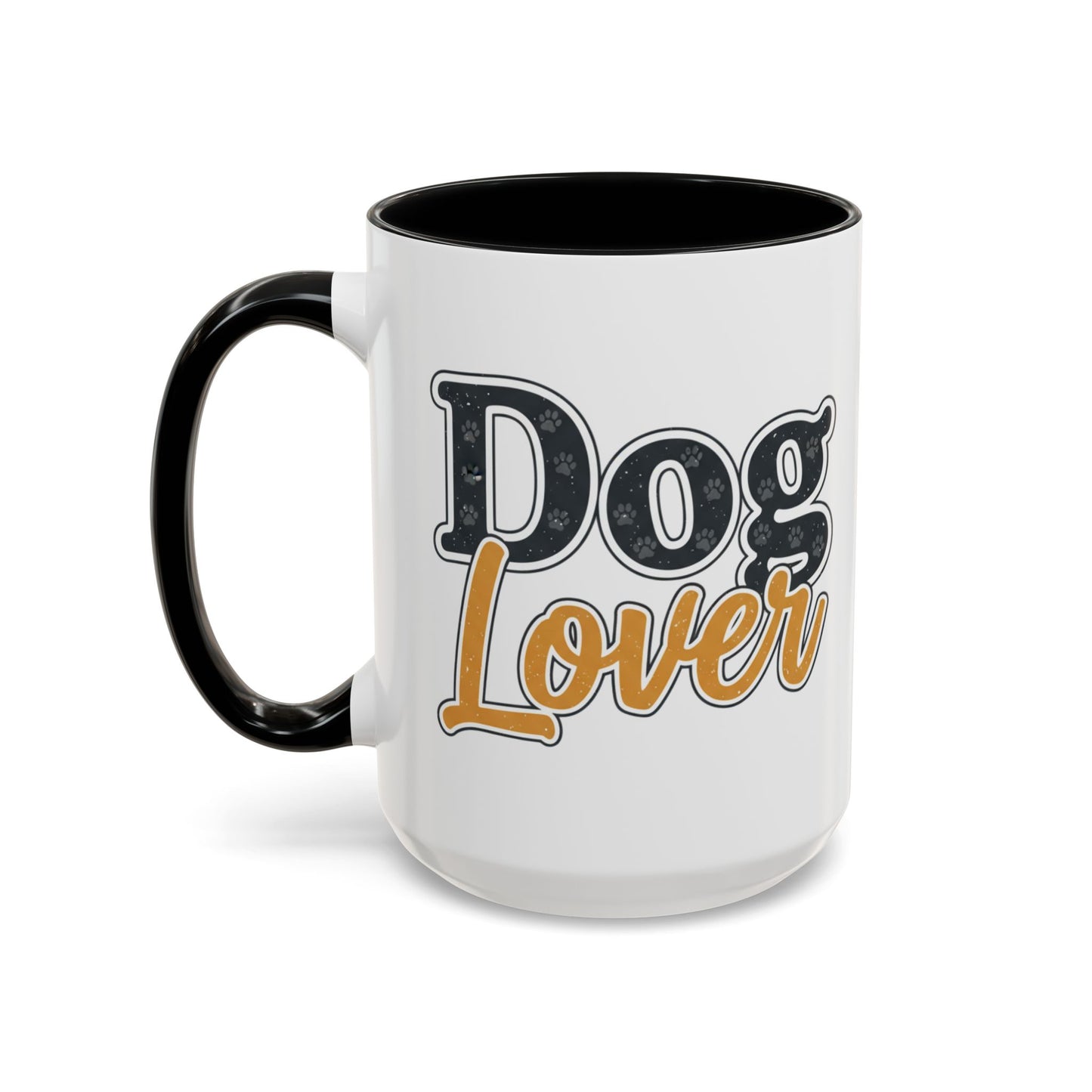 Dog Lover Accent Coffee Mug — 'Dog Lover' 11/15oz Ceramic Mug