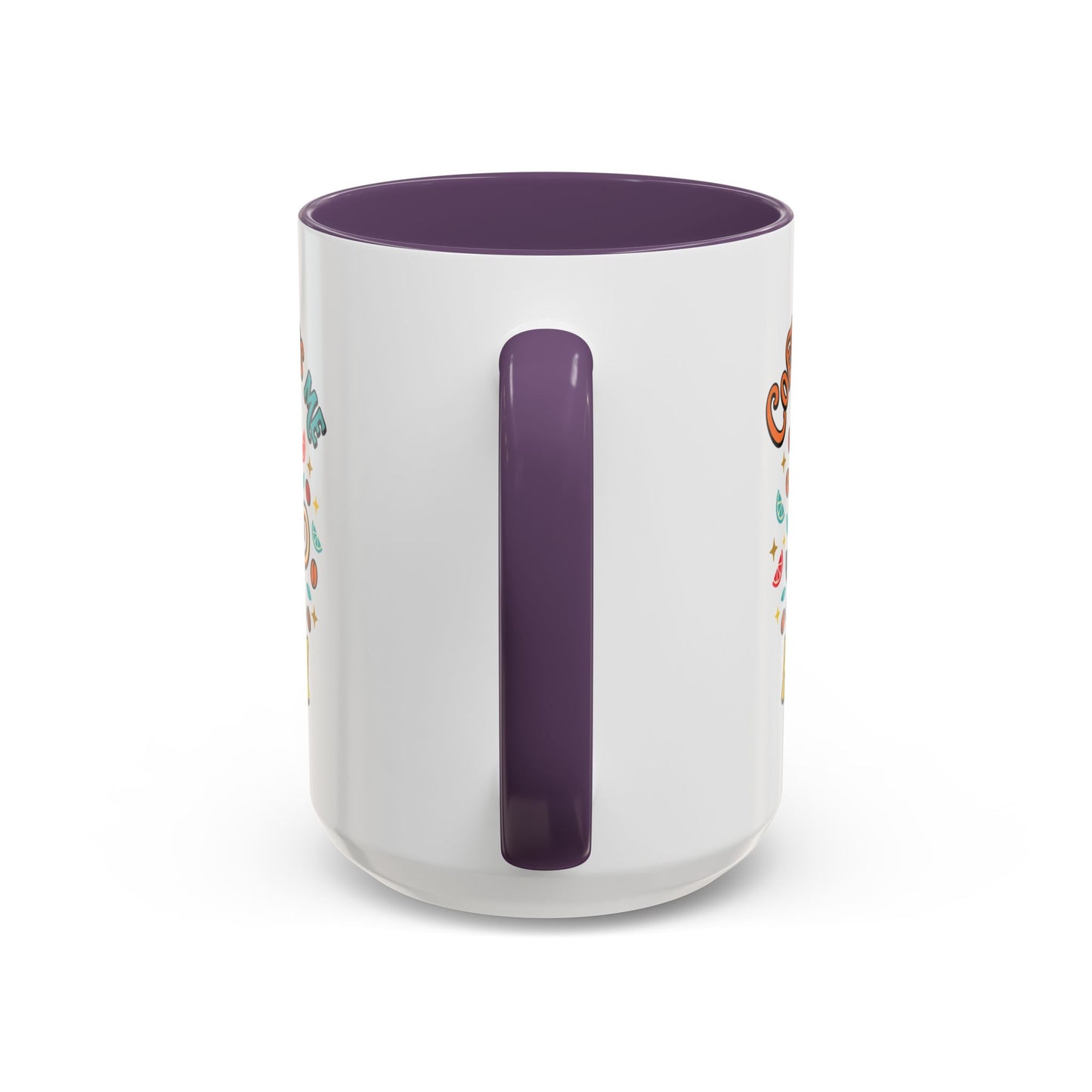Coffee Mug — "Coffee Makes Me Happy" Cute Retro Accent Mug (11/15oz)