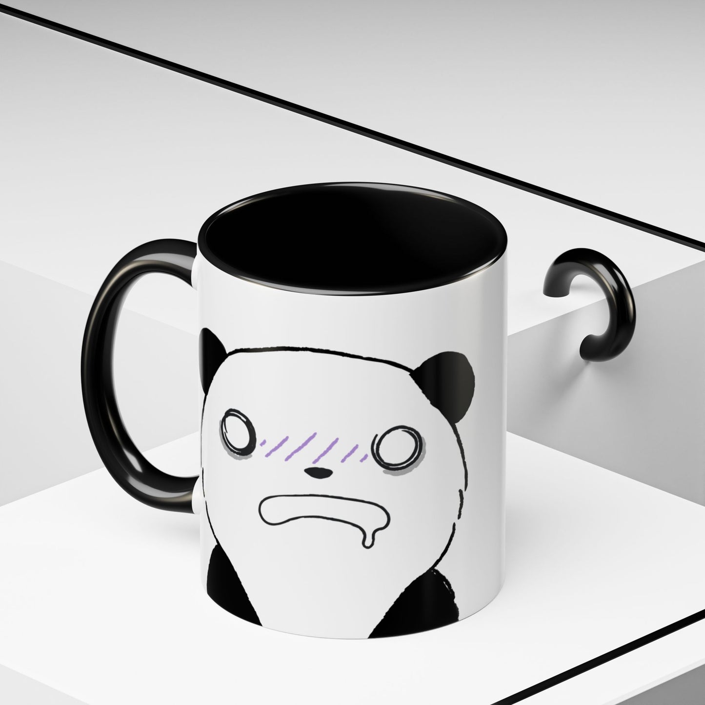 Just Give Me My Coffee!!! Accent Mug — Panda Coffee Lover Gift (11/15oz)