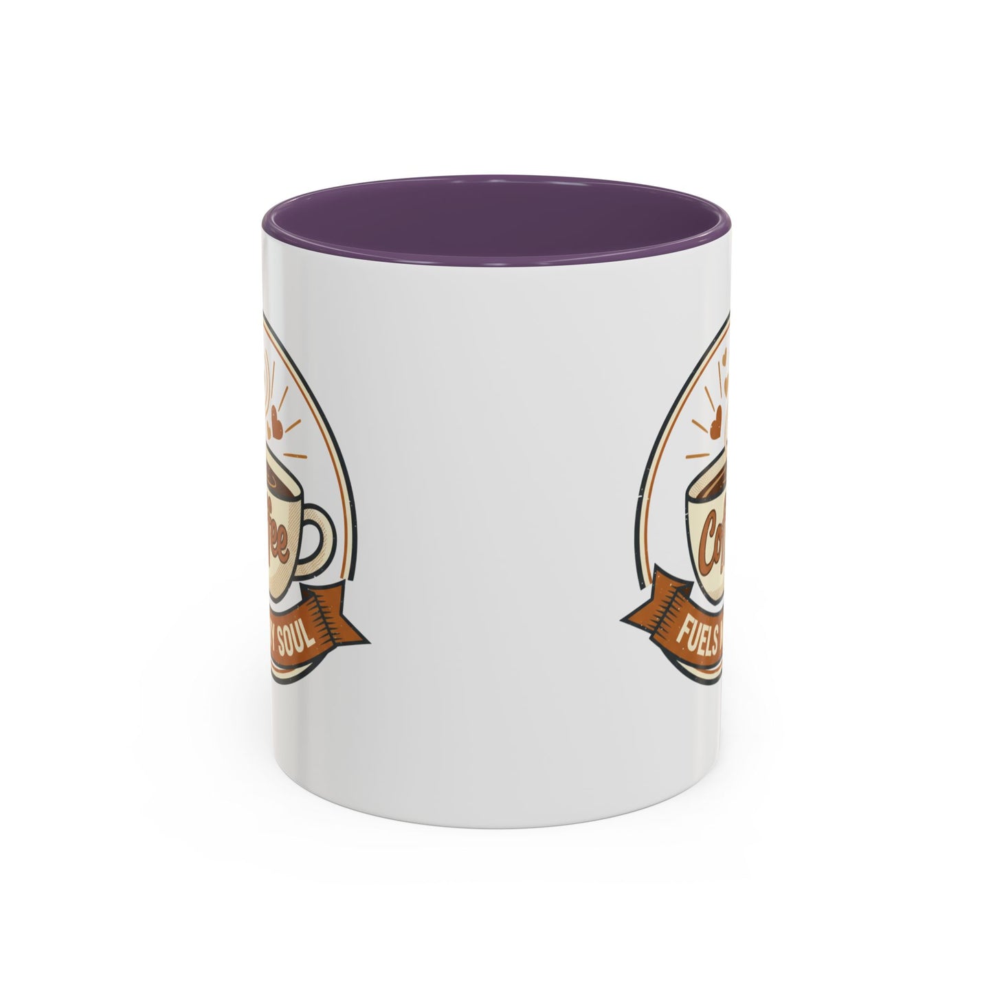 Coffee Mug - "Coffee Fuels My Soul" Accent Ceramic Mug (11/15oz)