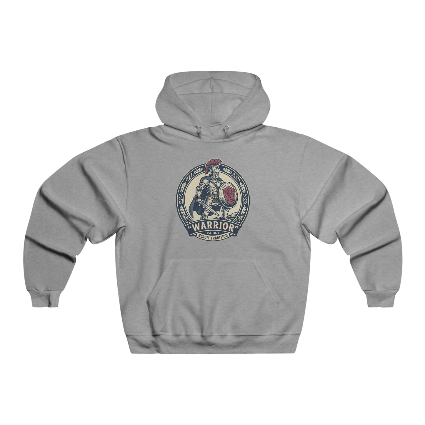 Warrior Spartan Helmet Hoodie - Vintage Military Graphic Sweatshirt