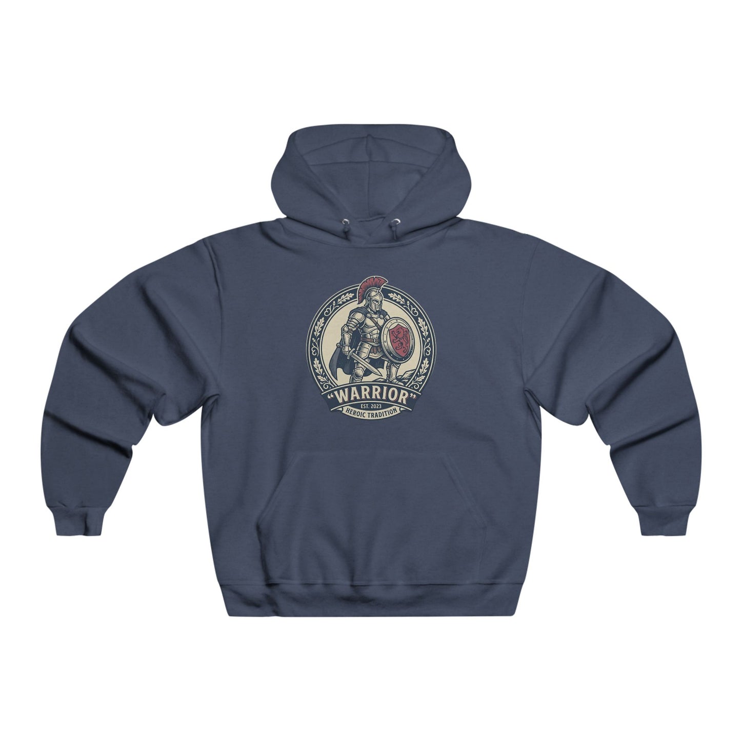 Warrior Spartan Helmet Hoodie - Vintage Military Graphic Sweatshirt