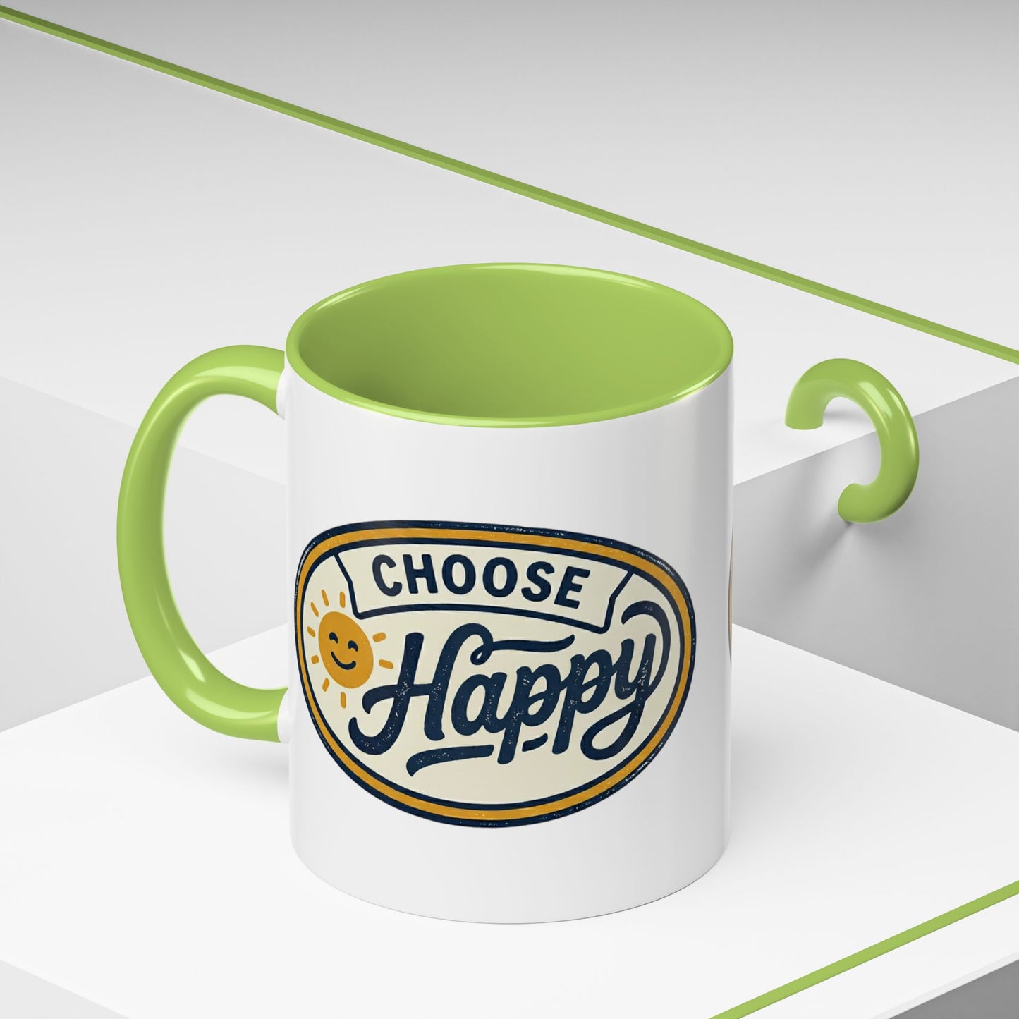 Choose Happy Coffee Mug — Inspirational Ceramic Accent Mug (11/15oz)