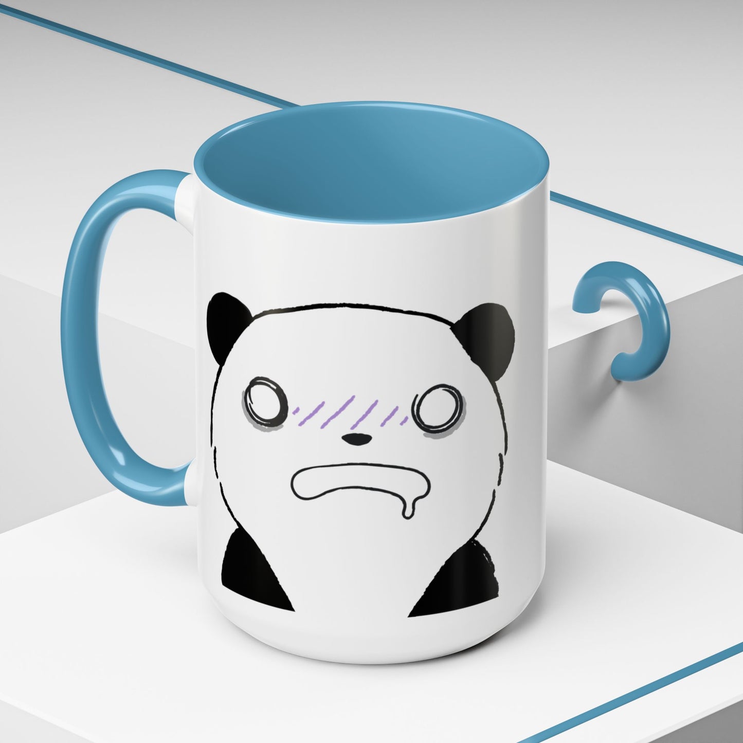 Just Give Me My Coffee!!! Accent Mug — Panda Coffee Lover Gift (11/15oz)