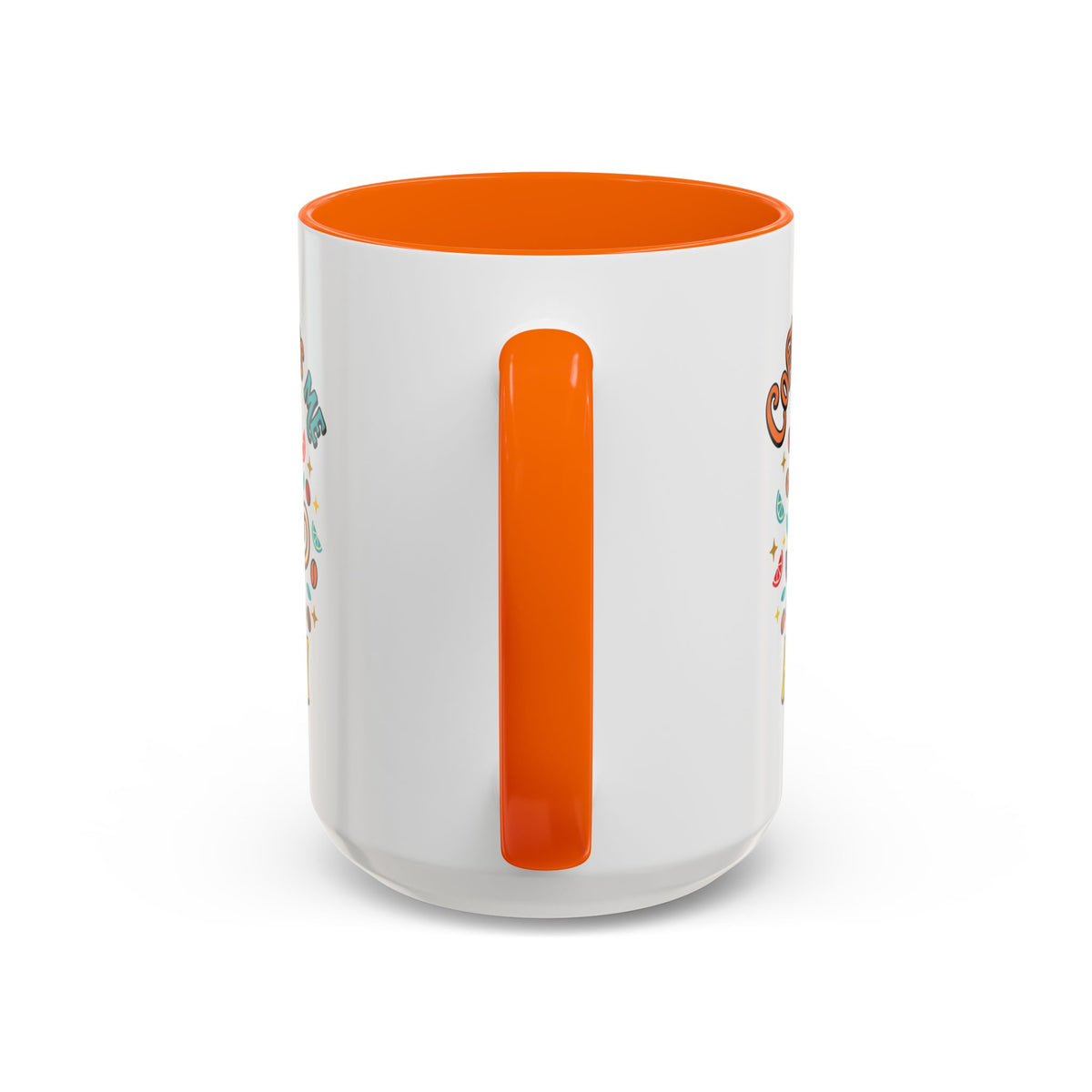 Coffee Mug — "Coffee Makes Me Happy" Cute Retro Accent Mug (11/15oz)