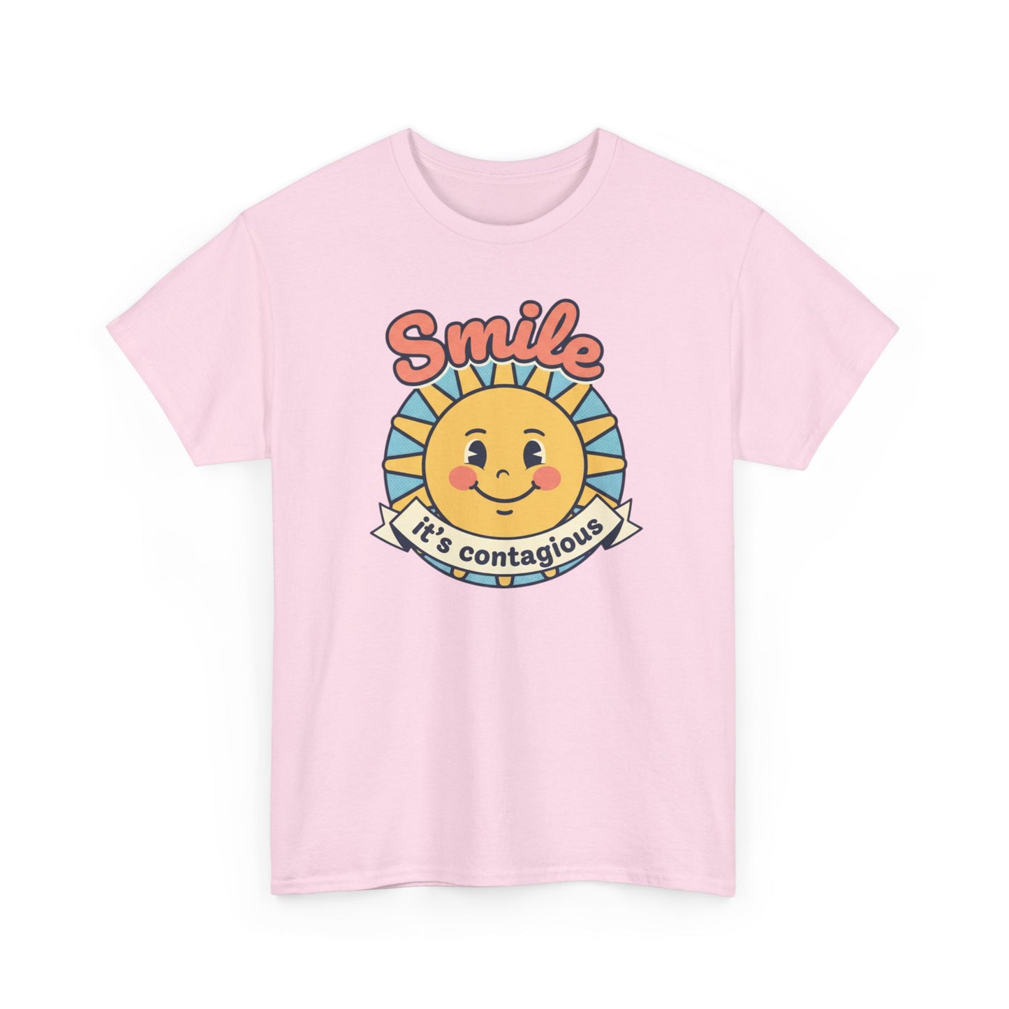 Smiling Sun "Smile It's Contagious" Tee | Cute Retro Sunshine Tee