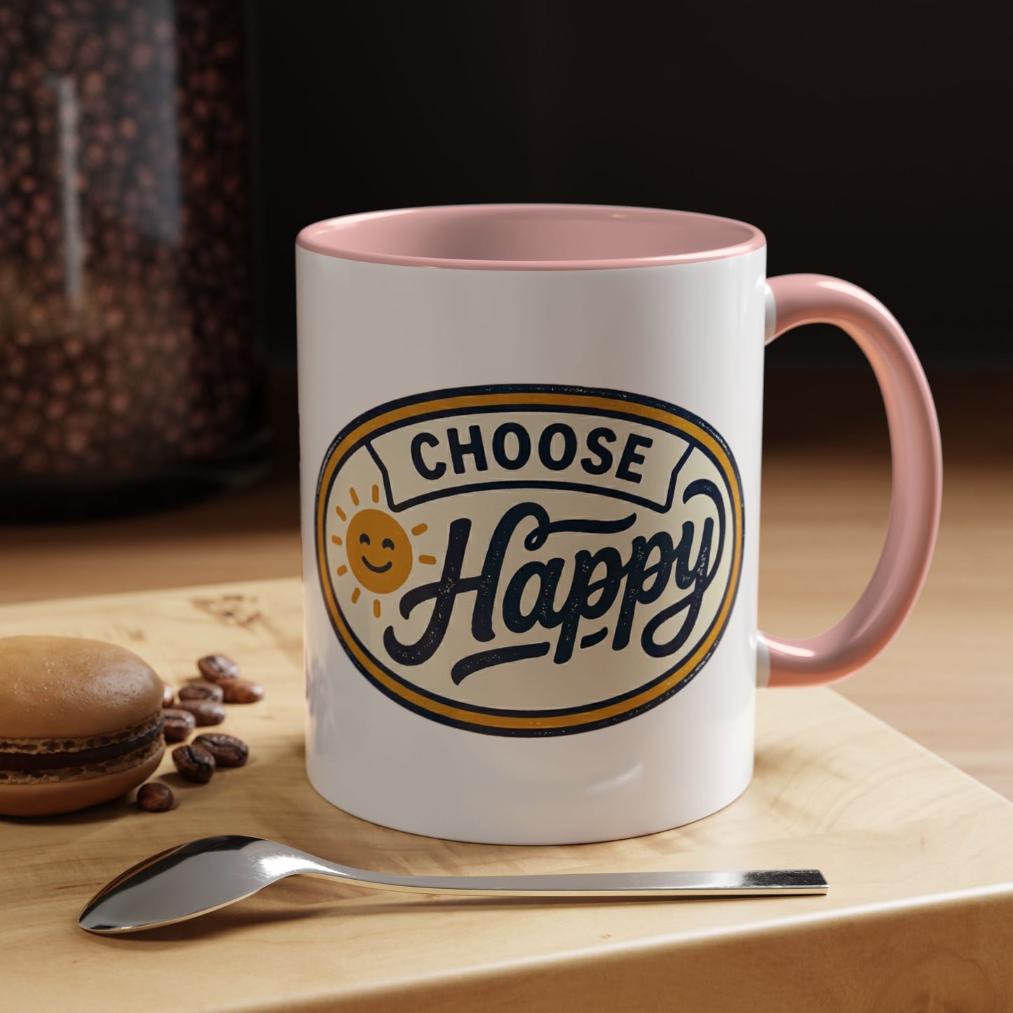 Choose Happy Coffee Mug — Inspirational Ceramic Accent Mug (11/15oz)