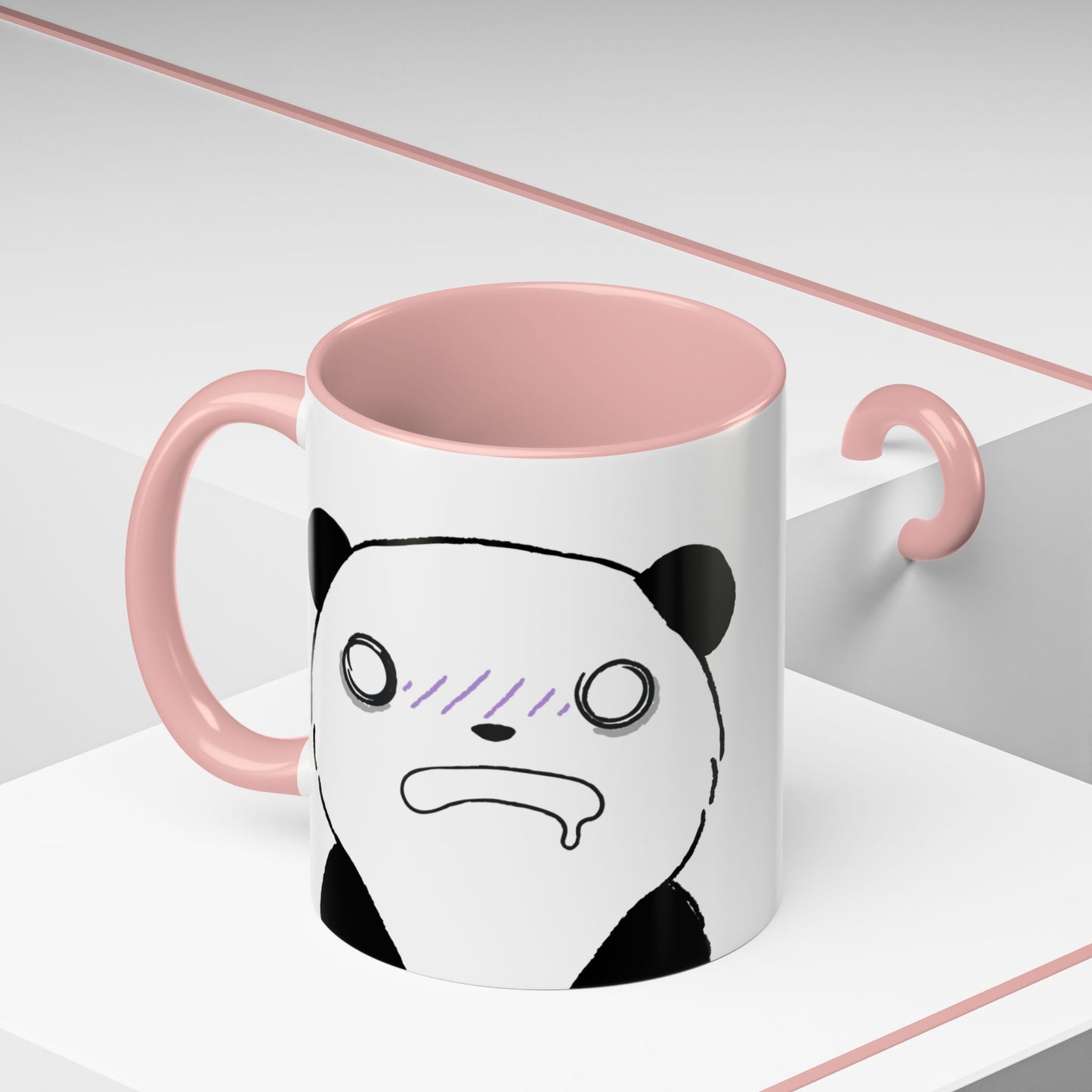 Just Give Me My Coffee!!! Accent Mug — Panda Coffee Lover Gift (11/15oz)