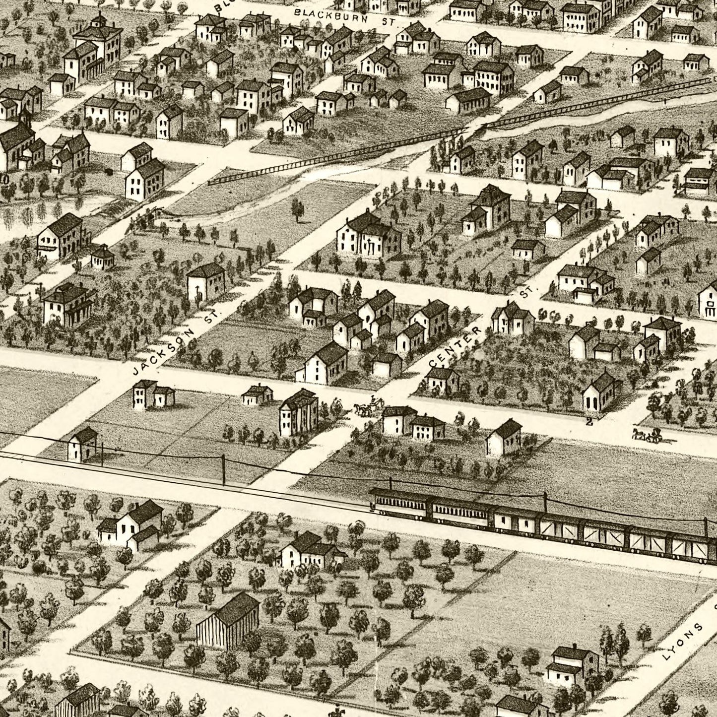 Vintage Map of Ripon, Wisconsin 1867