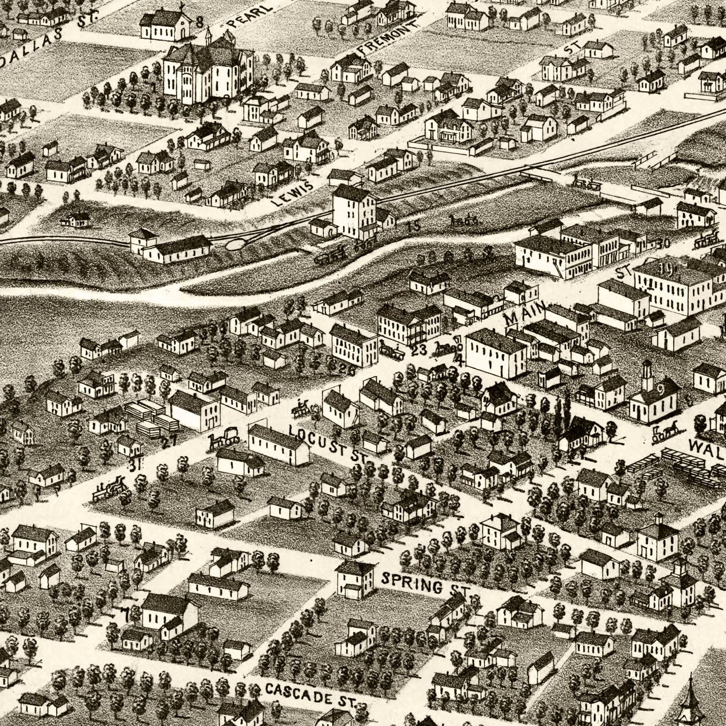 Vintage Map of River Falls, Wisconsin 1880