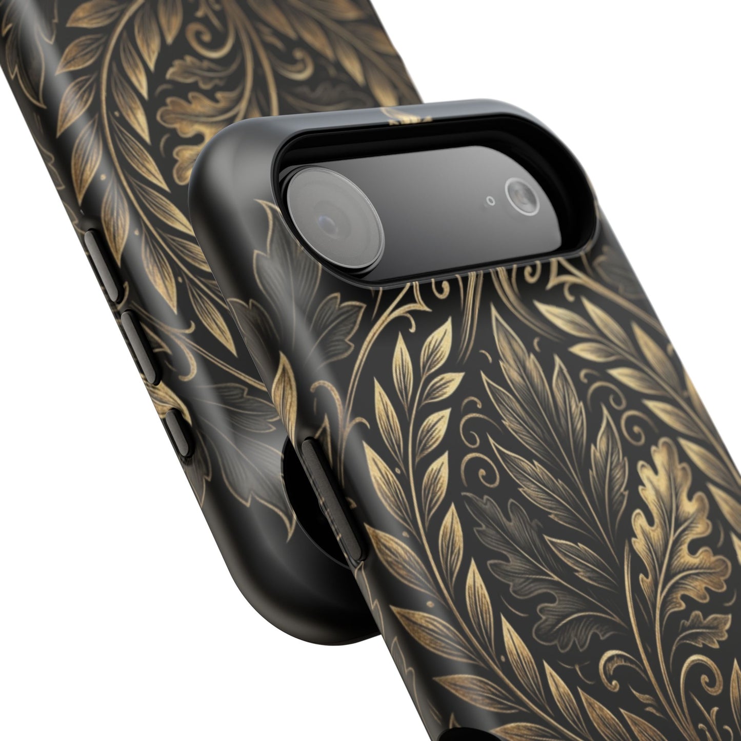 Baroque Gold Leaf Phone Case — Impact-Resistant Protective Cover