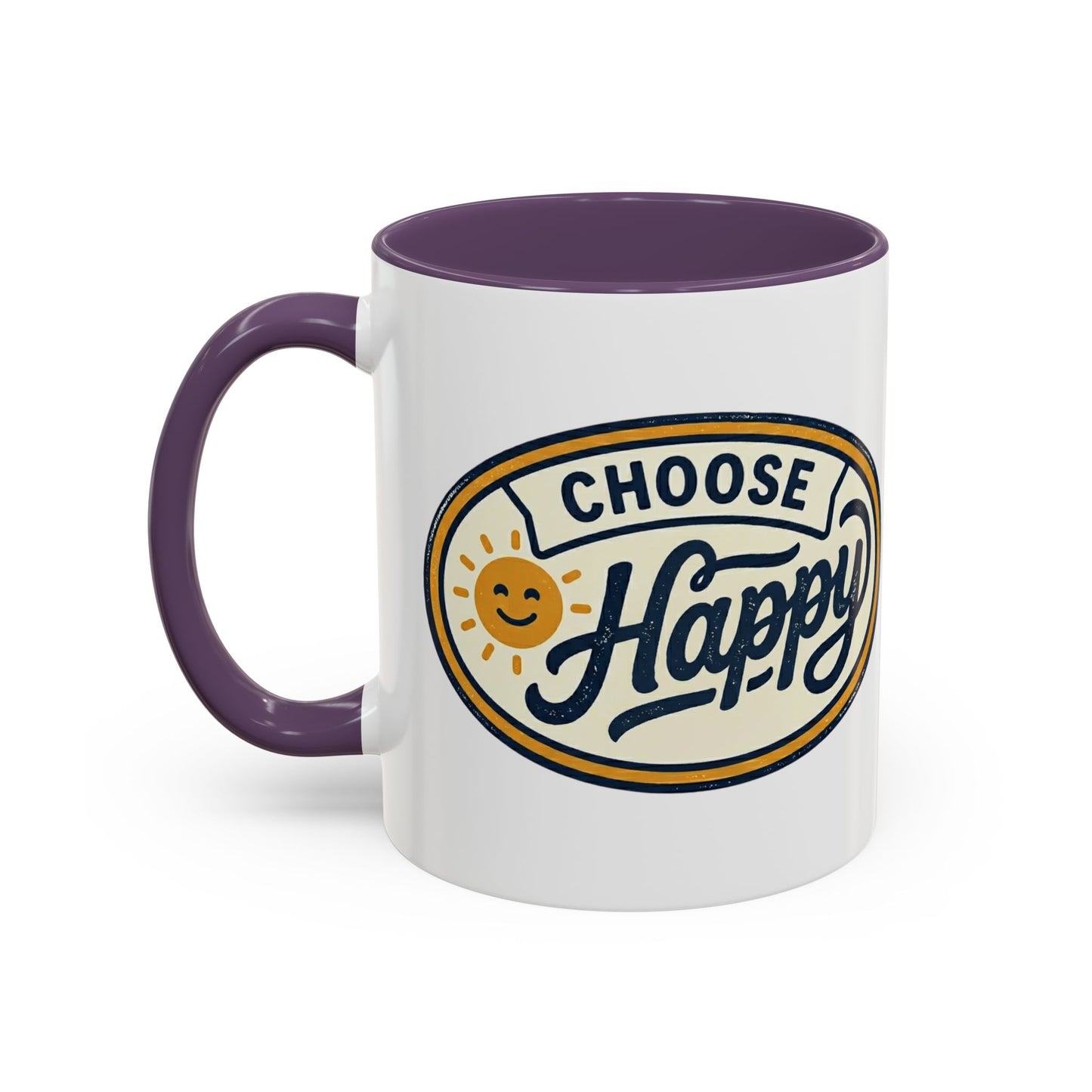 Choose Happy Coffee Mug — Inspirational Ceramic Accent Mug (11/15oz)