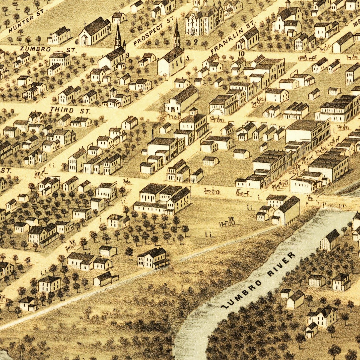 Vintage Map of Rochester, Minnesota 1869