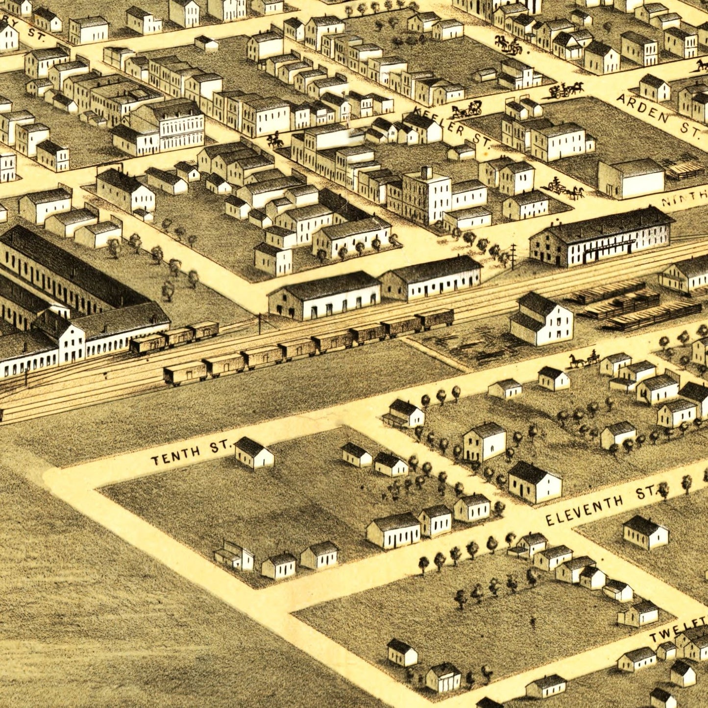Vintage Map of Montana, Iowa 1868