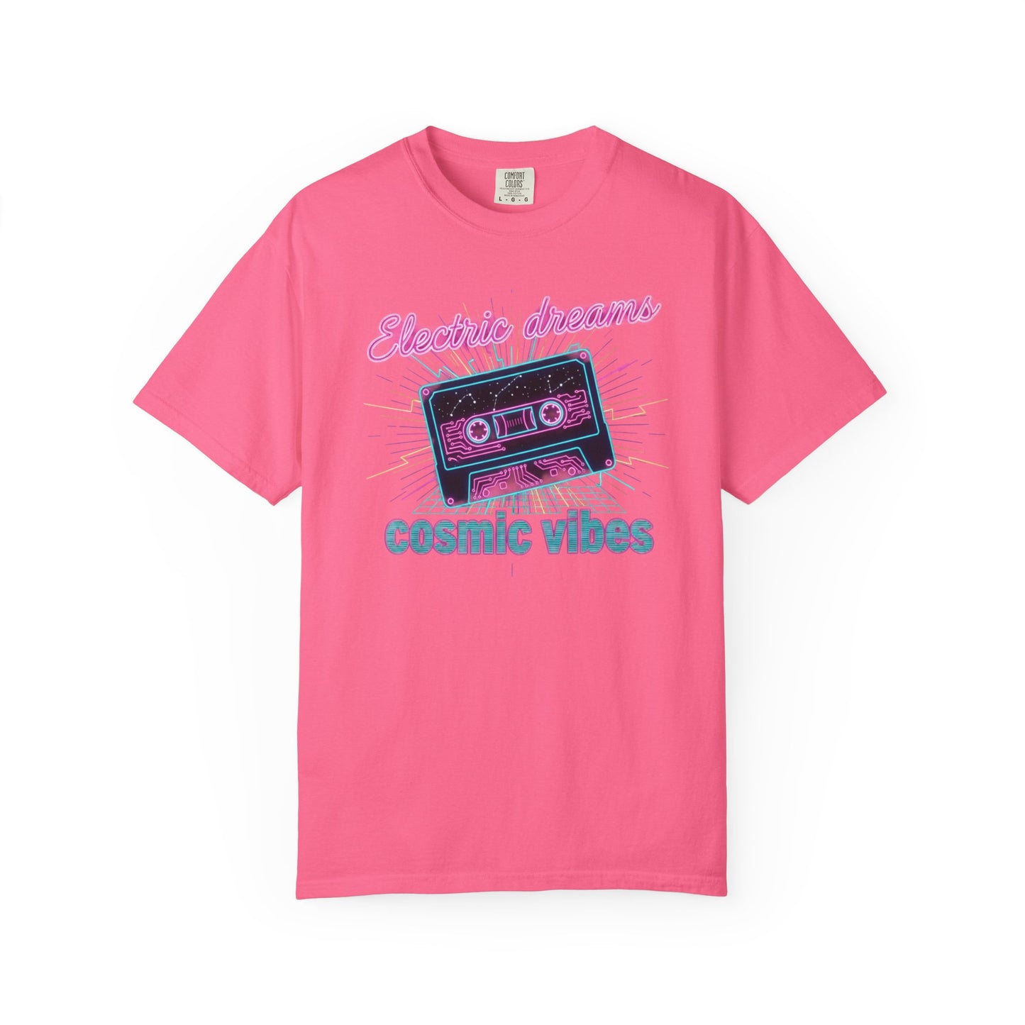 Electric Dreams cassette tape cosmic vibes T-shirt | retro 80s neon