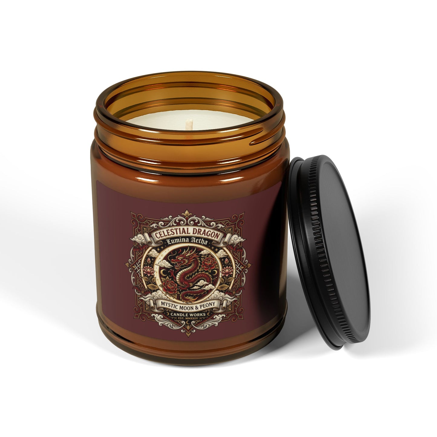 Amber Jar Soy Candle — Rustic Spice Scented Candle (Multi-Size)