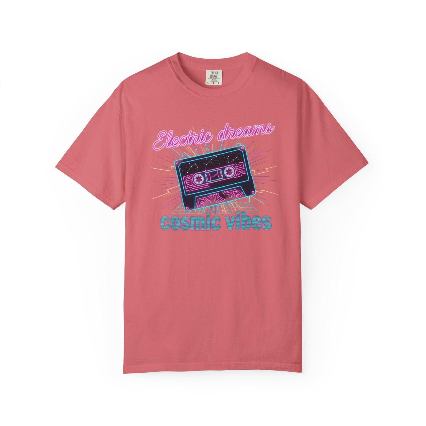 Electric Dreams cassette tape cosmic vibes T-shirt | retro 80s neon