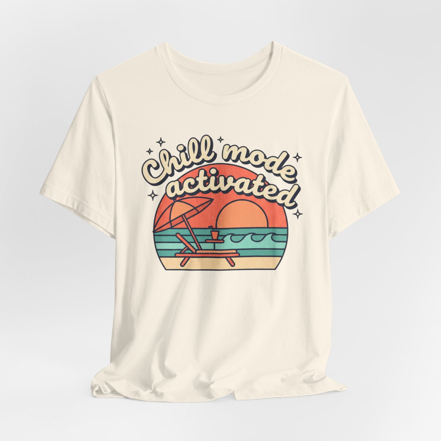 Chill Mode Activated tee | Beach sunset lounge