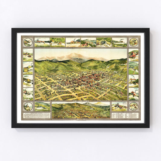 Vintage Map of Cripple Creek, Colorado 1896