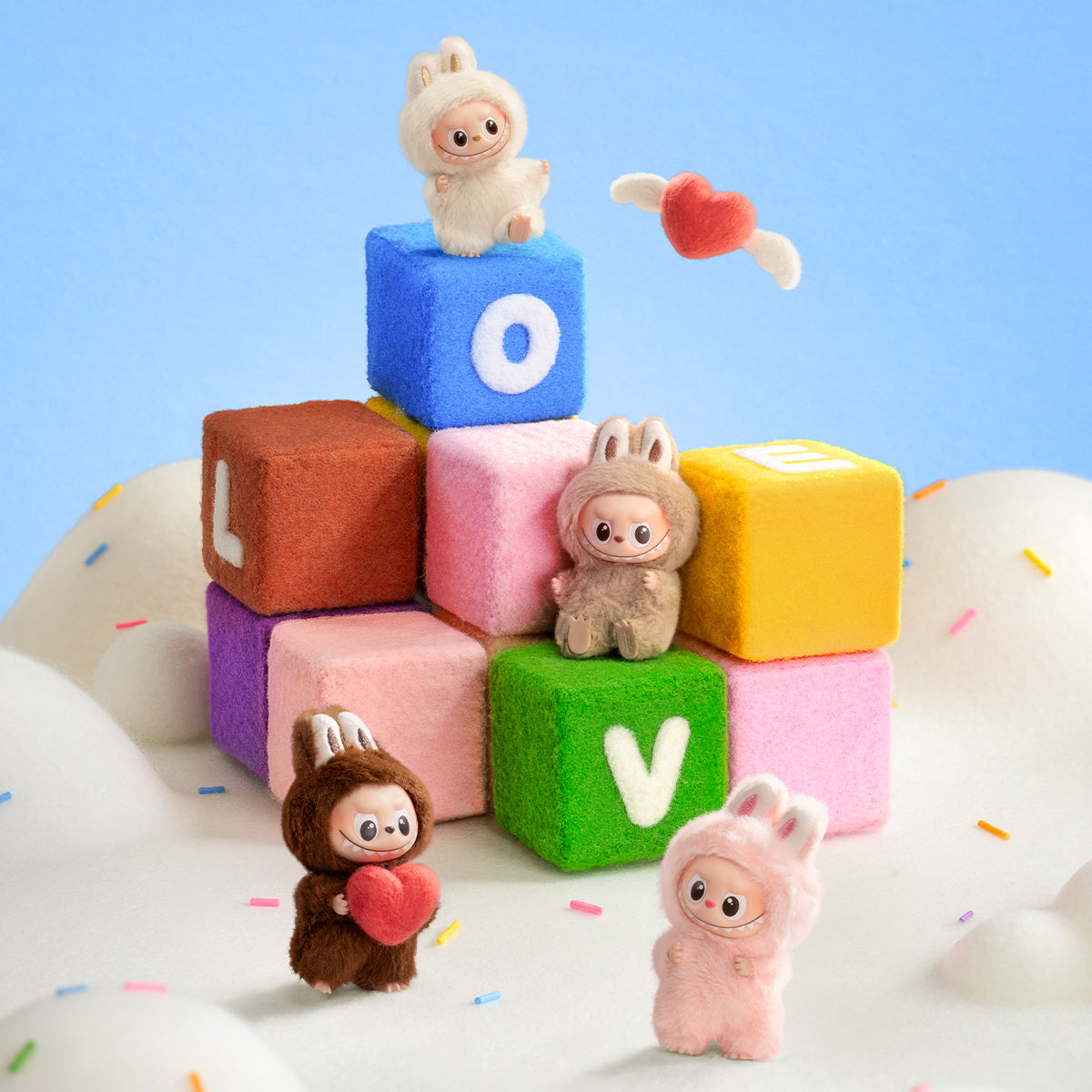 LABUBU THE MONSTERS Pin for Love Series Vinyl Plush Pendant Blind Box