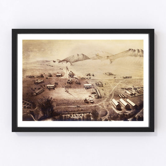 Vintage Map of Fort Collins, Colorado 1865