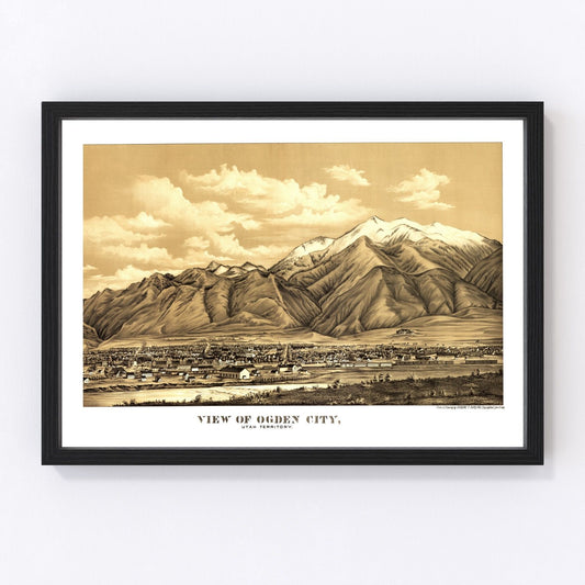 Vintage Map of Ogden, Utah 1889