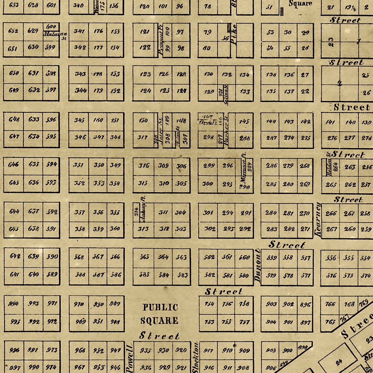 Vintage Map of San Francisco, California 1849