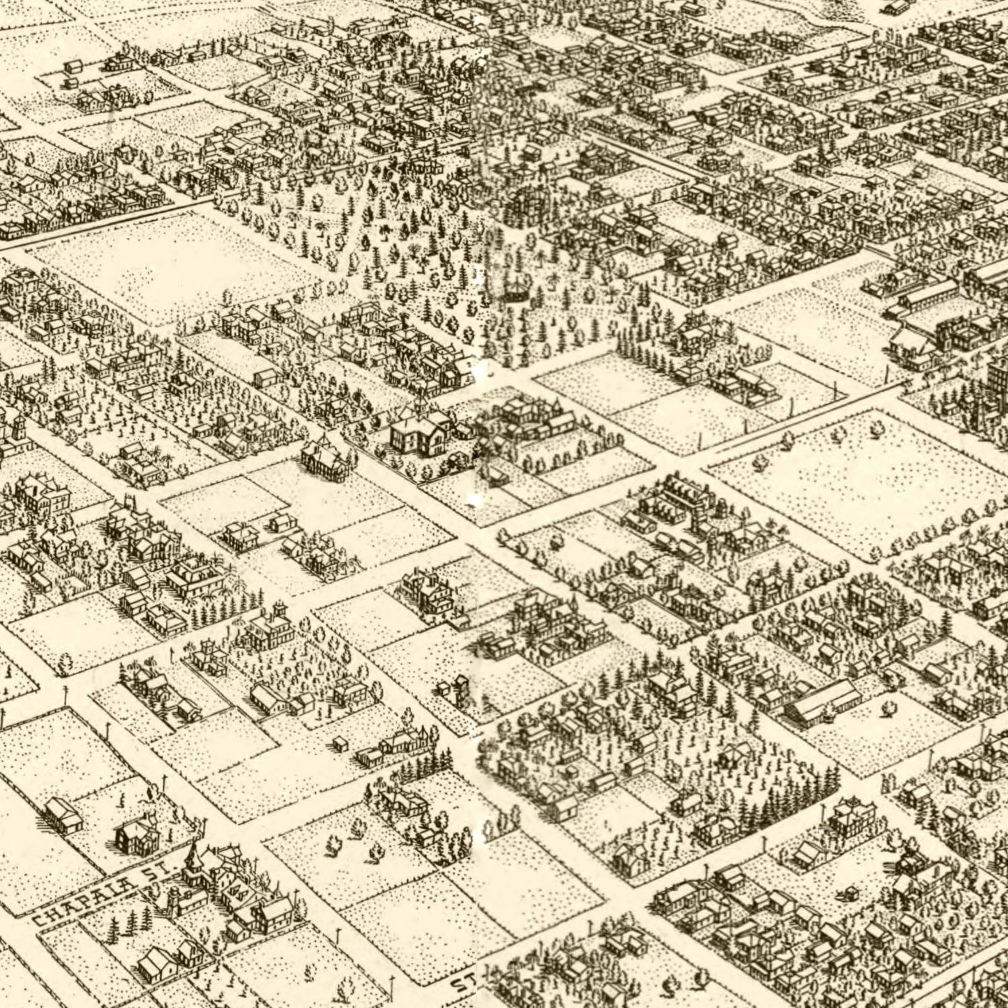 Vintage Map of Santa Barbara, California 1898