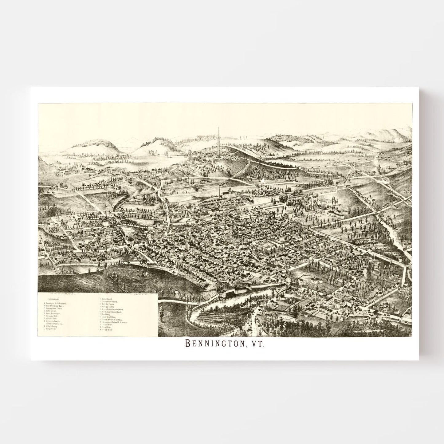 Vintage Map of Bennington, Virginia 1905