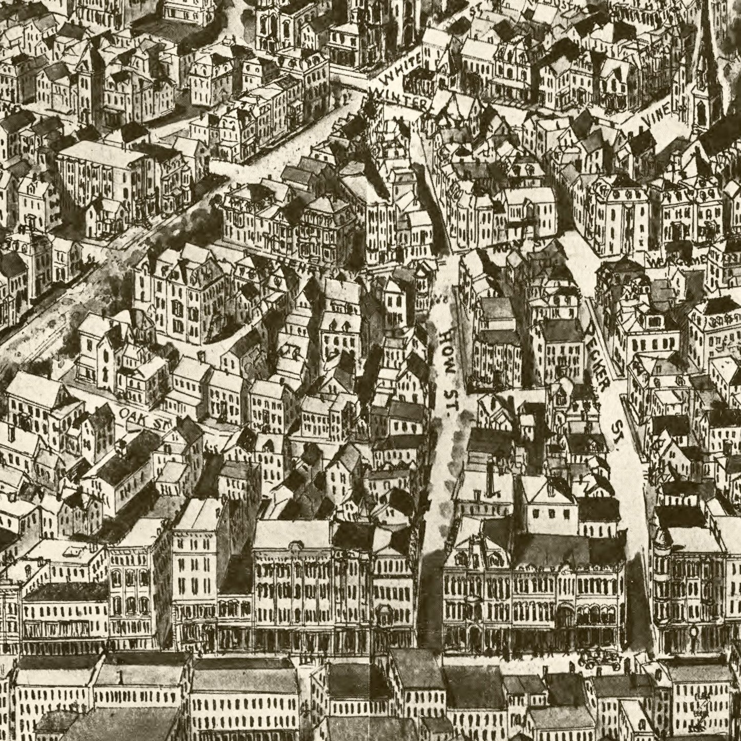Vintage Map of Haverhill, Massachusetts 1914
