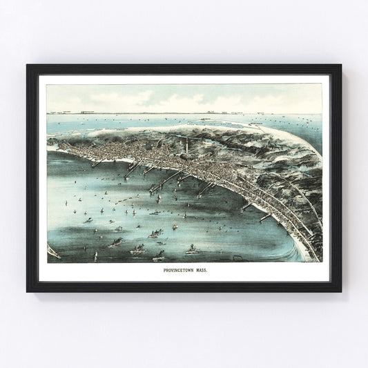 Vintage Map of Provincetown, Massachusetts 1910