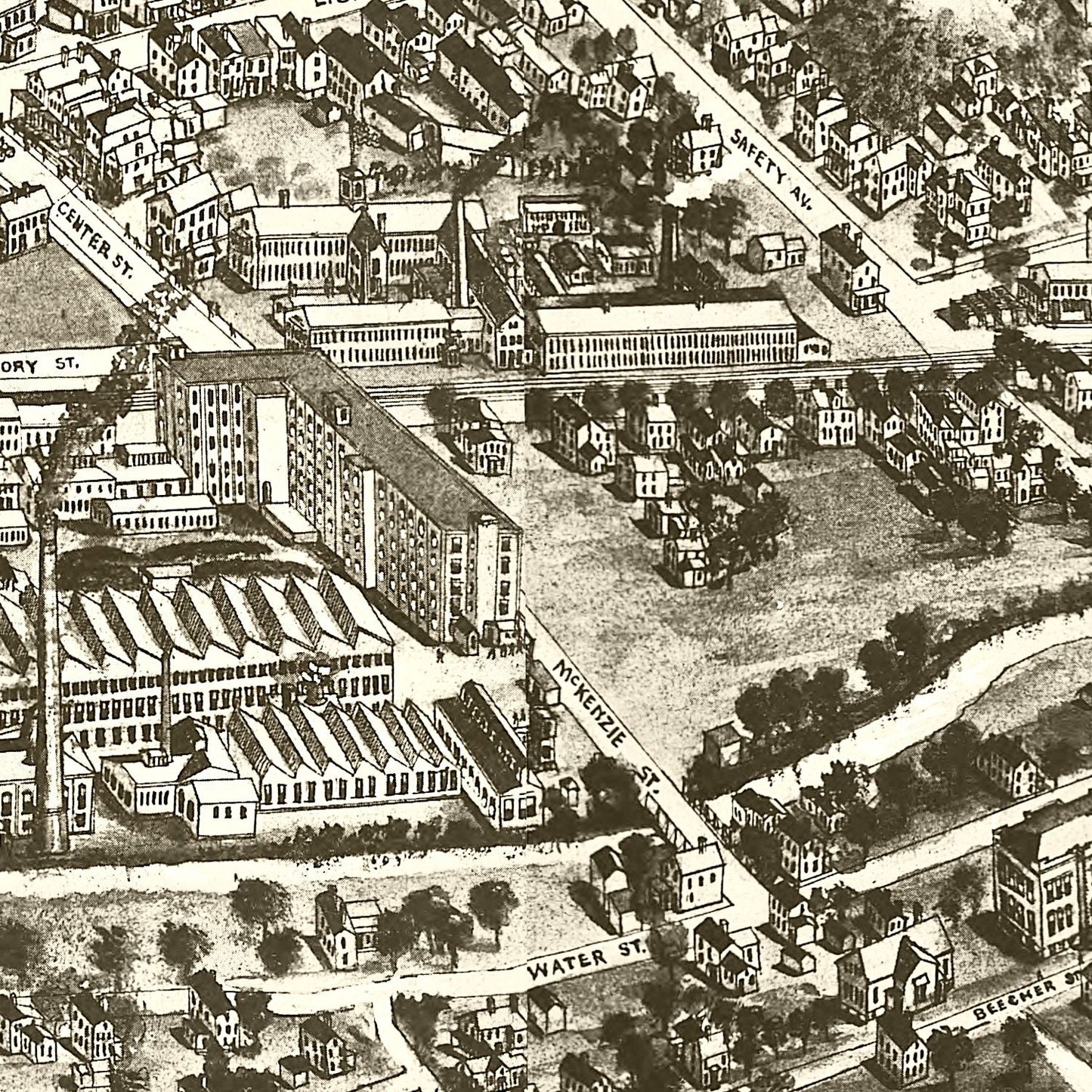Vintage Map of Southington, Connecticut 1914
