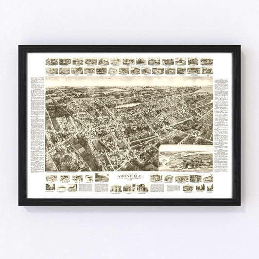 Vintage Map of Amityville, New York 1925