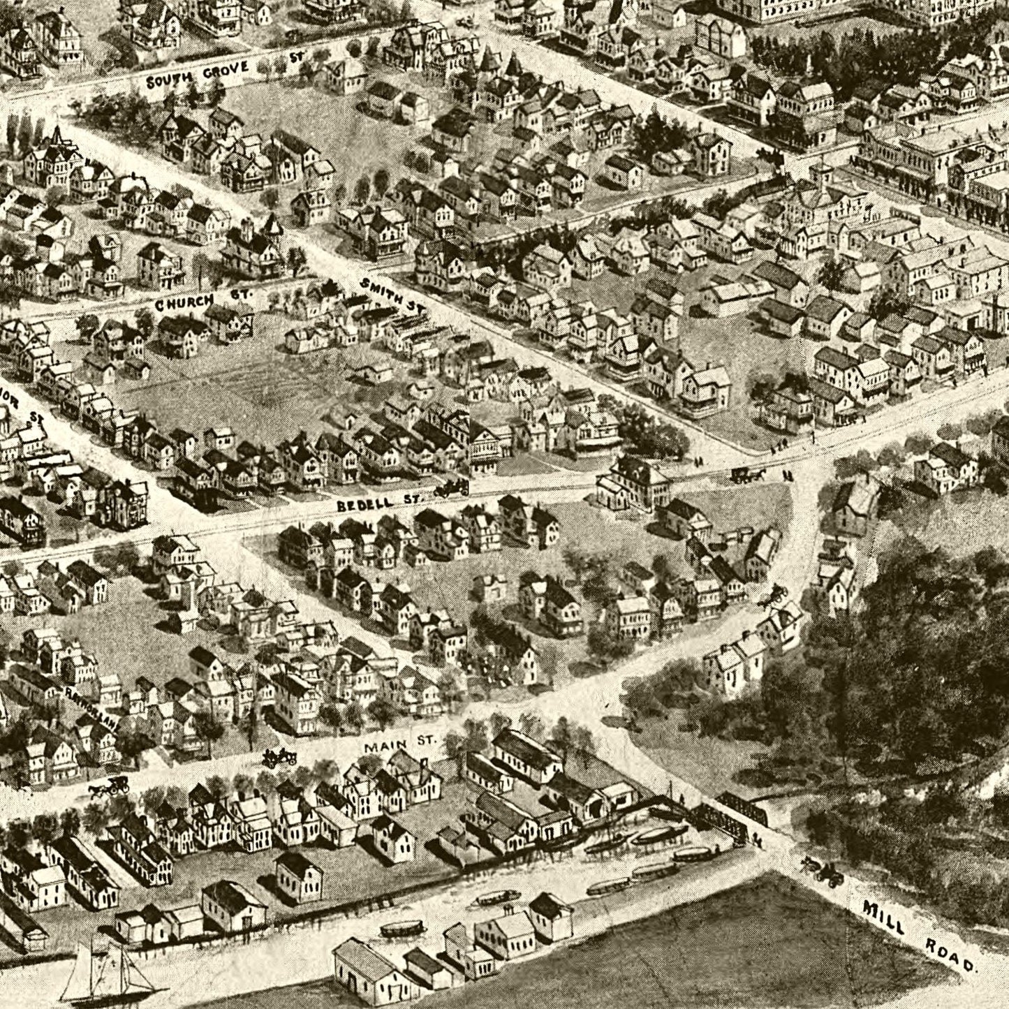 Vintage Map of Freeport, New York 1909