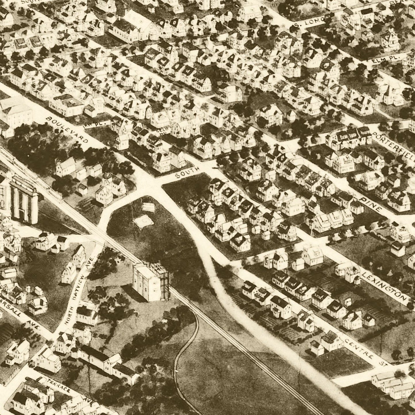 Vintage Map of Freeport, New York 1925