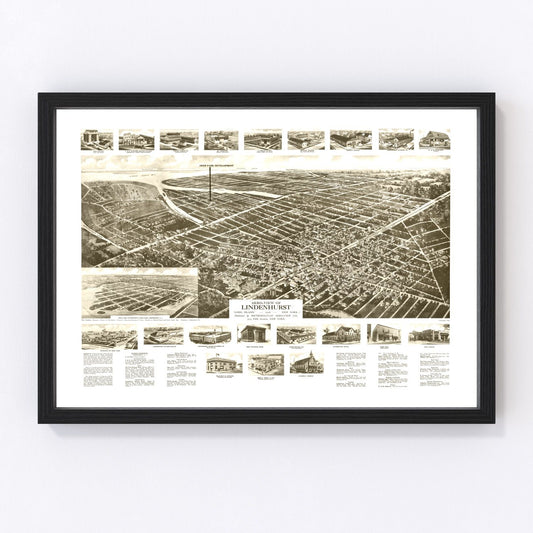 Vintage Map of Lindenhurst, New York 1926