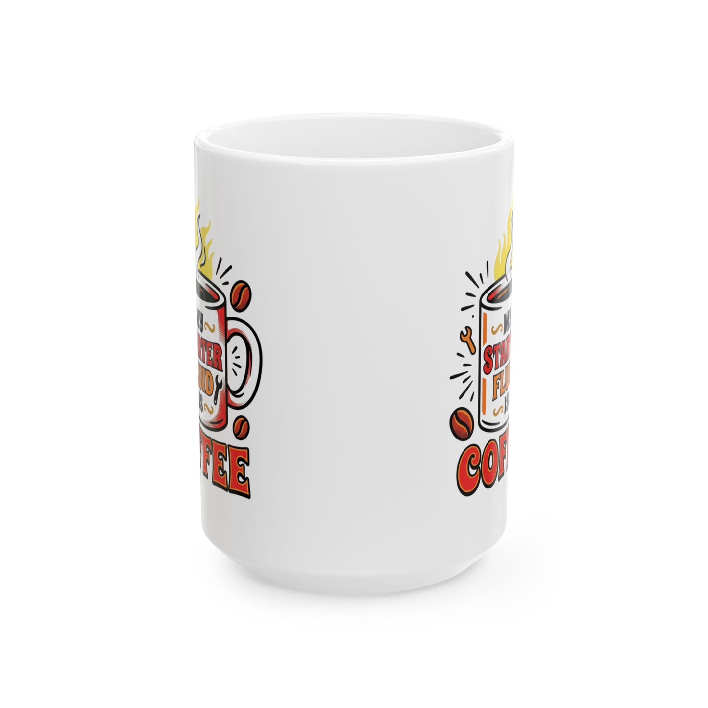 Coffee Lover Ceramic Mug — Retro 'But First Coffee' Design (11oz & 15oz)