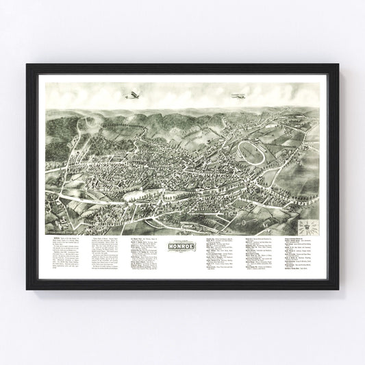 Vintage Map of Monroe, New York 1922