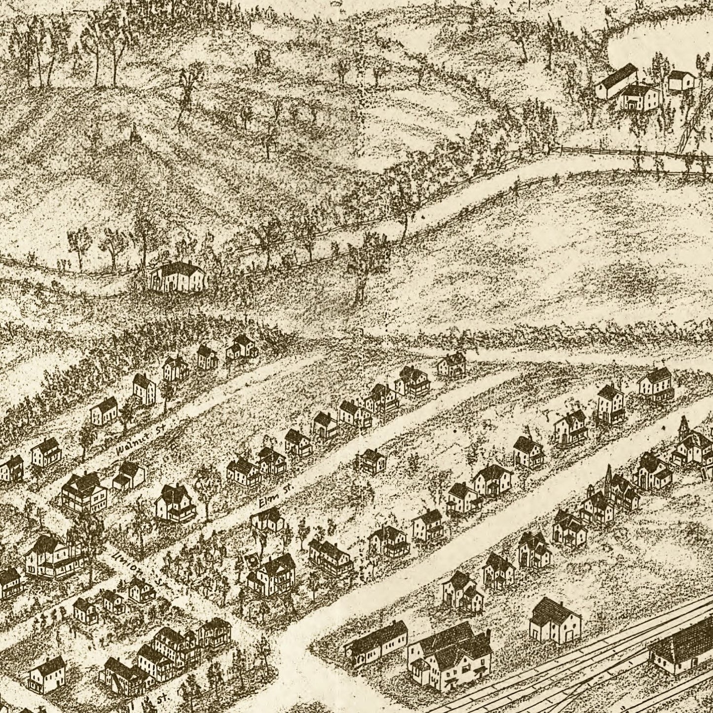 Vintage Map of Pawling, New York 1909