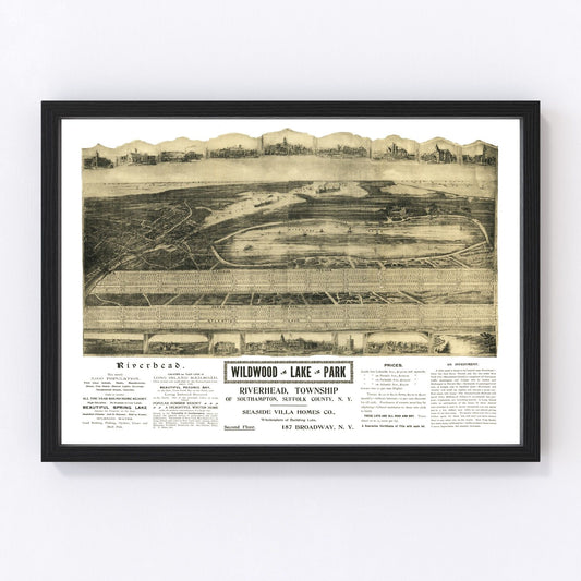 Vintage Map of Riverhead, New York 1903