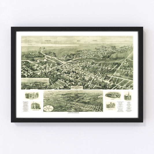 Vintage Map of Absecon, New Jersey 1924