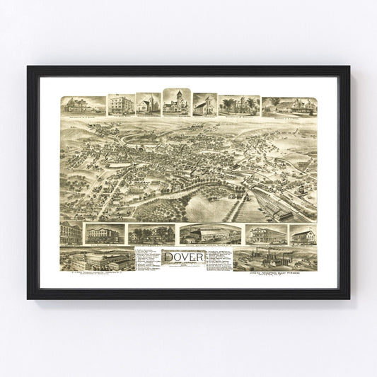 Vintage Map of Dover, New Jersey 1903